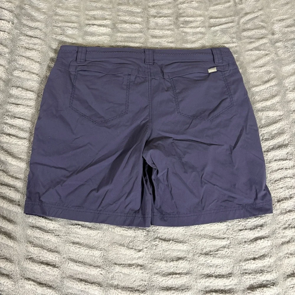 Eddie Bauer Womens 14 Navy Blue Hiking Shorts Nylon Spandex Stretch Outdoor